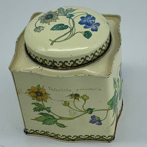 VINTAGE TIN - Botanical by Baret Ware Tea Tin